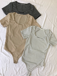 BODY CON MANGA CUELLO VISTA *MORLEY RAYADO* (SALE) - CITTÀ