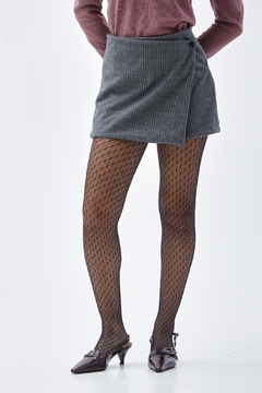 SKORT CRUZADO BOTON *PAÑO GALES* - comprar online