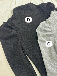 VESTIDO CUELLO PERKINS MANGA TABLAS *LUREX ESTAMPADO* (SALE) - comprar online
