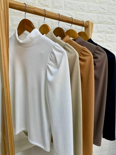 MEDIA POLERA MANGA FRUNCE *RIB MORLEY* - comprar online
