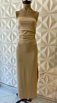 VESTIDO STRAPLESS LARGO *MICROFIBRA* (SALE) - tienda online