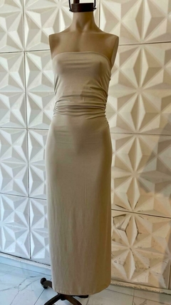 VESTIDO STRAPLESS LARGO *MICROFIBRA* (SALE) - comprar online