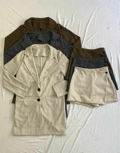 CONJUNTO TAPADO SKORT *PAÑO GALES*