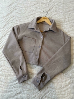 CAMISACO CORTO 1 BOLSILLO *PAÑO CON PIEL*