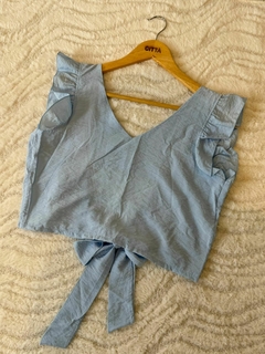 TOP ESPALDA LAZO *SEDITA EFECTO ARRUGADO* - tienda online