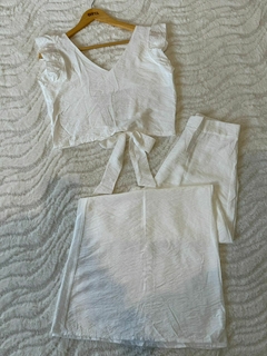 CONJUNTO TOP Y MAXIPALAZO *SEDITA EFECTO ARRUGADO* - comprar online