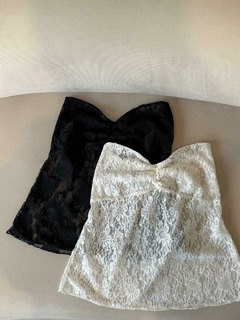 STRAPLESS FRUNCE *ENCAJE*
