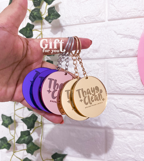 Chaveiro espelho redondo 5cm - INF NA DESCRIÇÃO