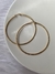 Argollas lisas de acero dorado