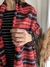 Ruana cuadrille rojo y negro - comprar online