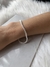 Pulsera eslabón cuadrado de acero blanco - comprar online