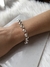 Pulsera rolo de acero blanco