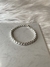 Pulsera eslabón cuadrado de acero blanco en internet