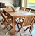 (TLC) Mesa de teca 4 Sillas marineras plegables / 200x100x78 / 46x60x90