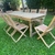 (TLC) Mesa plegable y 8 sillas marineras en Petiribi macizo. Nuevas / 2x80x78 y 45x40x45/90