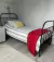 (MGC) Cama de hierro negra / 97 x 2 x 38 / altura respaldo 110/ altura piecera 90