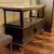 (CFC) Mueble de hierro y tapa de madera maciza con ruedas / 130x50x85