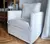 (CF) Sillón de Duvete con funda Panama blanca / 75x80x67