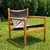 (CF) Dos sillones con estructura de madera y cuero / 67x68x75