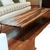 (CF) Mesa ratona con tapa de madera Guayubira y base de caño de hierro / 190x70x32