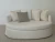 (MG) Nuevo. Sillon ovalado con funda tussor offwhite / 180 x 120