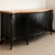 (CF) Vajillero de madera pintada de negro con tapa de mármol / 224x65x96