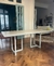 (MG) Mesa de comedor gris con patas de hierro / 192 x 102 x 78 - comprar online