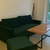 (MW) Sillon y apoya pie tapizado en pana verde c funda tusor offwhite / 210x90x45/60/75 - comprar online