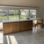 (MW) Mueble c Escritorio enchapado c tapa laqueada y mueble guardado de madera - incluye banco / 293x45x75- escritorio 90 L- banco 60x40x43