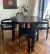 (MWC) 5 sillas de cuero negra de Indecor Thonet / 55x50x46/70
