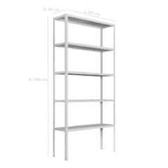 Estante Aco Fabone Bariloche 5 Band 1.98 - 1095 - comprar online