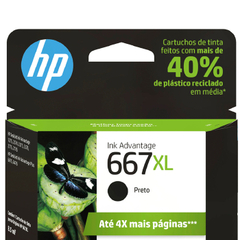 Cartucho De Tinta Hp 667xl Preto - 3ym81ab - loja online