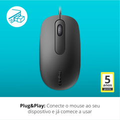 Mouse Com Fio N200 1600dpi Ra016 Preto na internet