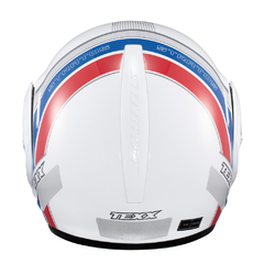 Capacete Texx Stratos 180 Journey Branco / Azul / Vermelho 6