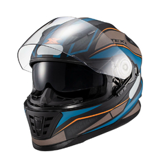 Capacete Texx Wing - Broker Azul E Laranja 58 na internet