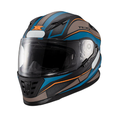 Capacete Texx Wing - Broker Azul E Laranja 62 - BIDU SHOP