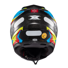 Capacete Texx Fechado Hawk Ride Azul Verd Verm Pret 58 - loja online