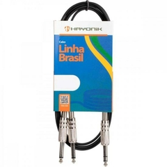 Cabo de Áudio Linha Brasil P10 Estéreo X 2 P10 Mono 3m Preto HAYONIK - comprar online