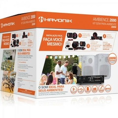 Kit Som Ambiente 200W Musical AMBIENCE 2000 Branco HAYONIK - comprar online