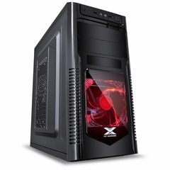 Gabinete Gamer Orion Com Janela Frontal Acrílica Preto Com Fan Frontal 120mm Led Vermelho