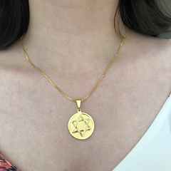 Pingente Estrela De Davi Folheado Em Ouro 18k na internet