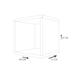 Nicho Decorativo 30x30x15 Cm Branco Em Mdf - BIDU SHOP
