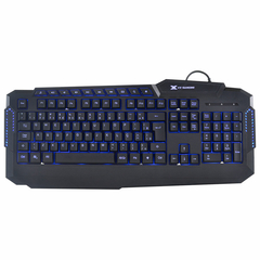 Teclado Usb Gamer Hercules Com Multimidia Led 3 Cores Cabo Usb 1.8 Metros Abnt2 Preto - Gt200 na internet