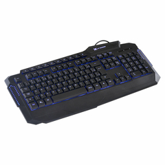 Teclado Usb Gamer Hercules Com Multimidia Led 3 Cores Cabo Usb 1.8 Metros Abnt2 Preto - Gt200 - BIDU SHOP
