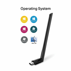 Adaptador Usb Wireless Ac600 Archer Dual Band 2.4ghz E 5ghz Antena 5dbi T2u Plus na internet