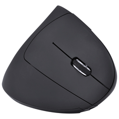 Mouse Sem Fio Recarregavel 2.4 Ghz Vertical Ergonomico Ortopedico Power Fit 1600 Dpi Preto Usb - Pm300