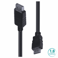 Cabo Displayport Para Hdmi 1.4v 1.8m Hdp18