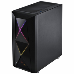 Gabinete Mid-tower Dimension Preto Com Led E Fan Traseiro Rgb - Lateral Em Vidro Temperado - Diptrgb1fcv - comprar online