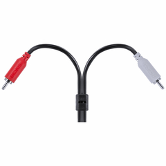Cabo De áudio 2 Rca Macho Para P2 3.5mm Macho 28awg Puro Cobre 2 Metros - P2r35-2 - BIDU SHOP