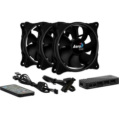 Kit 3 Coolers ECLIPSE 12 PRO ARGB + HUB + Controle AEROCOOL - BIDU SHOP